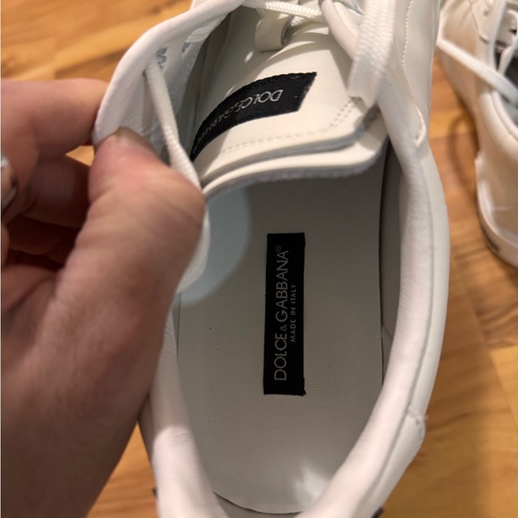 Dolce & Gabbana Calfskin White Sneakers - Picture 6 of 6